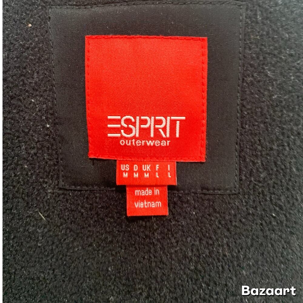 Esprit Women Quilted Lightweight Jacket Black Sz M - Picture 6 of 7